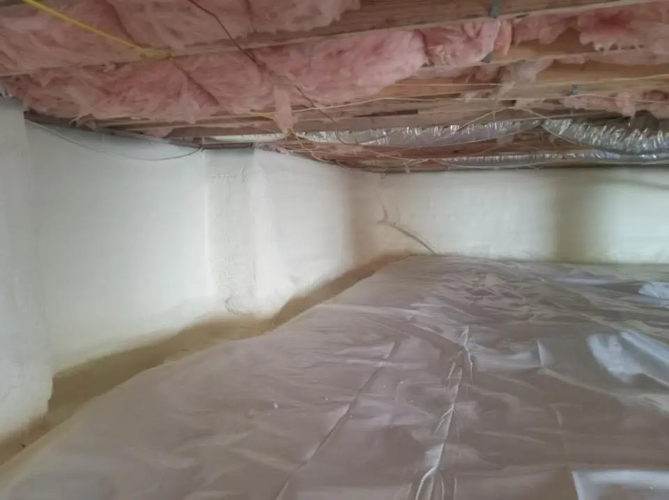 Crawl space encapsulation with closed-cell spray foam for Attic Insulation in Lompoc